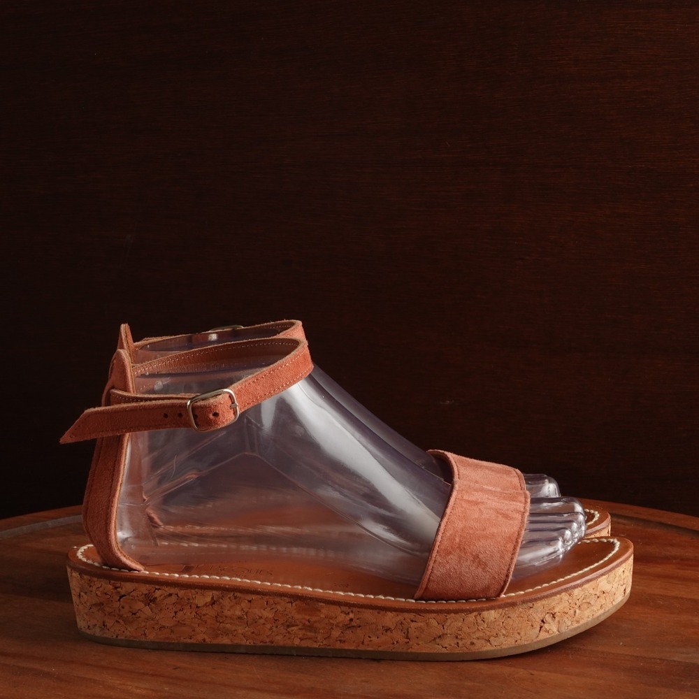 K.Jacques St. Tropez Sandals Womens SZ EU 39 US 7.5-8 Brown Cork Platform Shoes